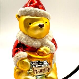 Winnie the Pooh Glass Christmas Ornament